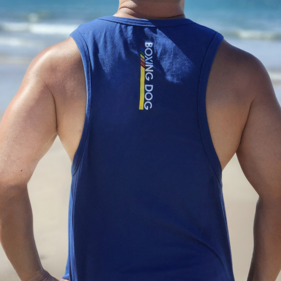 犬系 彩虹款 背心 藏青