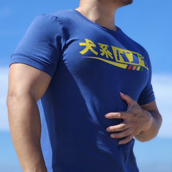 犬系 彩虹款 T-Shirt 藏青