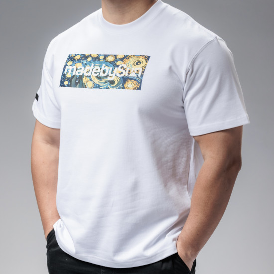 印象派露營風T-Shirt 白色