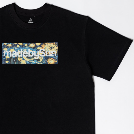 印象派露營風T-Shirt 黑色