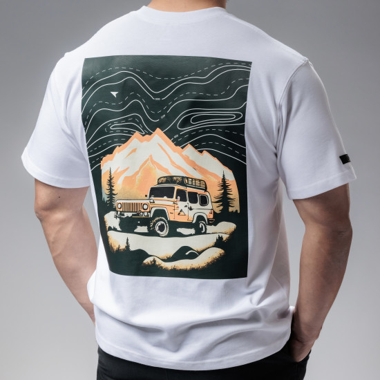 吉普等高線T-Shirt 白色