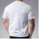厚磅品牌膠章素T-Shirt 白色