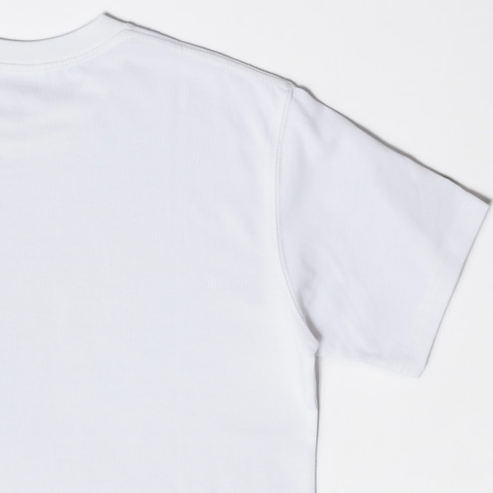 厚磅品牌膠章素T-Shirt 白色