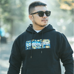 梵谷露營帽T 黑色