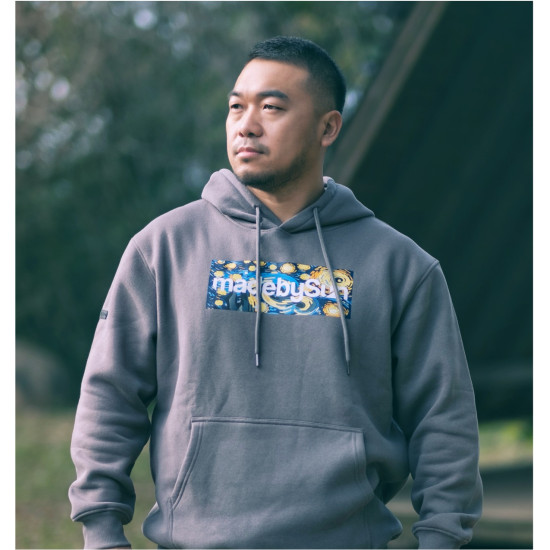 梵谷露營帽T 灰色